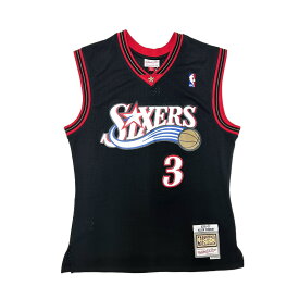 MITCHELL&NESS ミッチェルアンドネス タンクトップ トップス SIXERS バスケ ストリート ブラック SWINGMAN ROAD JERSEY -ALLEN IVERSON- -BLACK-