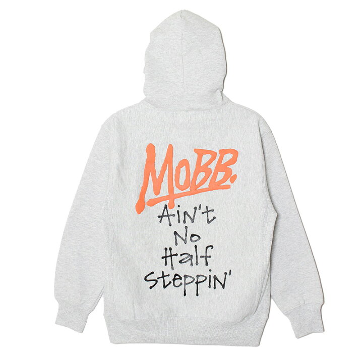 楽天市場】モブ MOBB ロゴプリントフーディ S,M,L,XL,XXL グレー 