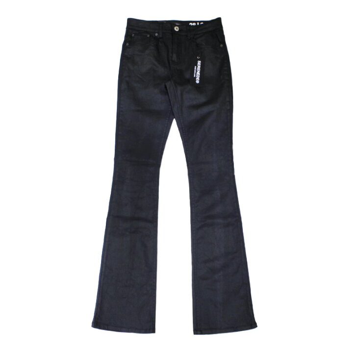 楽天市場】SERENEDE(セレナーデ)/ CAVIAR WAX STACKED JEANS -BLACK 