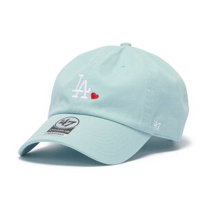 47 MLB���F �x�[�X�{�[���L���b�v �X�q ���T���[���X�E�h�W���[�X LA �N���[���i�b�v �n�[�g �t���[�T�C�Y DODGERS MINI HEART CLEAN UP -LT.BLUE-