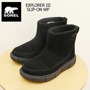 �ԕi������������ SOREL �\���� ���f�B�[�X SOREL EXPLORER III SLIP-ON WP �\�����G�N�X�v���[���[3 �X���b�|���E�H�[�^�[�v���[�t Black, Sea Salt �u���b�N,�V�[�\���g �C �V���[�Y �h��
