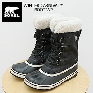 SOREL \ fB[X WINTER CARNIVAL BOOT WP EB^[J[jo u[c EH[^[v[t Black, Stone ubN,Xg[ C V[Y h