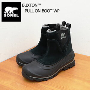 SOREL ソレル BUXTON PULL ON BOOT WP バクストン プルオン ブーツ ウォータープルーフ Black, Quarry ブラック,クォーリー 靴 シューズ ウィンター 防水 防寒 メンズ
