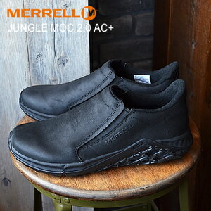 MERRELL ������ JUNGLE MOC 2.0 AC+ �W�����O�����b�N2.0 �G�[�V�[�v���X BLACK SMOOTH �u���b�N�X���[�X �C �X�j�[�J�[ �X���b�v�I�� �X���b�|�� �V���[�Y�y�����y�Ή��z