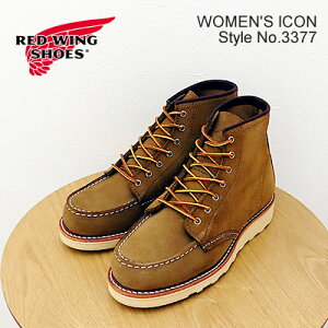 【返品交換送料無料】 RED WING レッドウィング 3377 WOMEN'S 6" Classic Moc ウィメンズ 6インチ クラシックモック Olive"Mohave" オリーブ"モハベ" ラフアウト スエード 靴 ワークブーツ シューズ