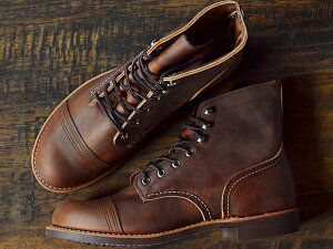 yԕiz RED WING bhEBO 8085 IRON RANGER VIBRAM #430 MINI LUG-SOLE ACA W[ Bu #430 ~jOE\[ Copper "Rough&Tough" Jbp[ t^t C [Nu[c V