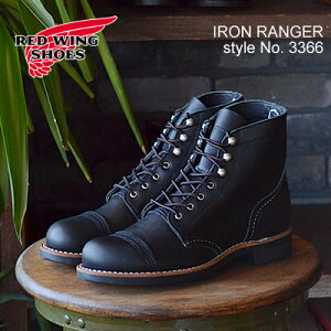 【返品交換送料無料】 RED WING レッドウィング 3366 WOMEN'S MODERN IRON RANGER ウィメンズ モダン アイアンレンジャー Black Boundary ブラック バウンダリー 靴 ワークブーツ シューズ