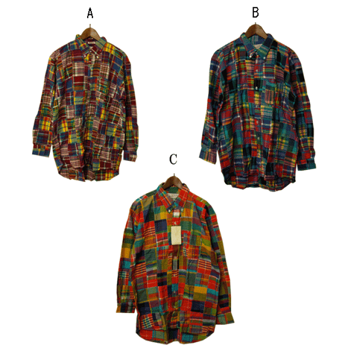 楽天市場】パッチワークシャツ チェック メンズ,シャツ,チェック