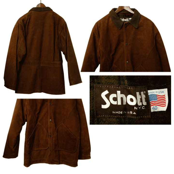 Schott シングル ライダースジャケット ビンテージ加工 裏地チェック 希少✨️Schott ビンテージ加工 裏地チェック シングル