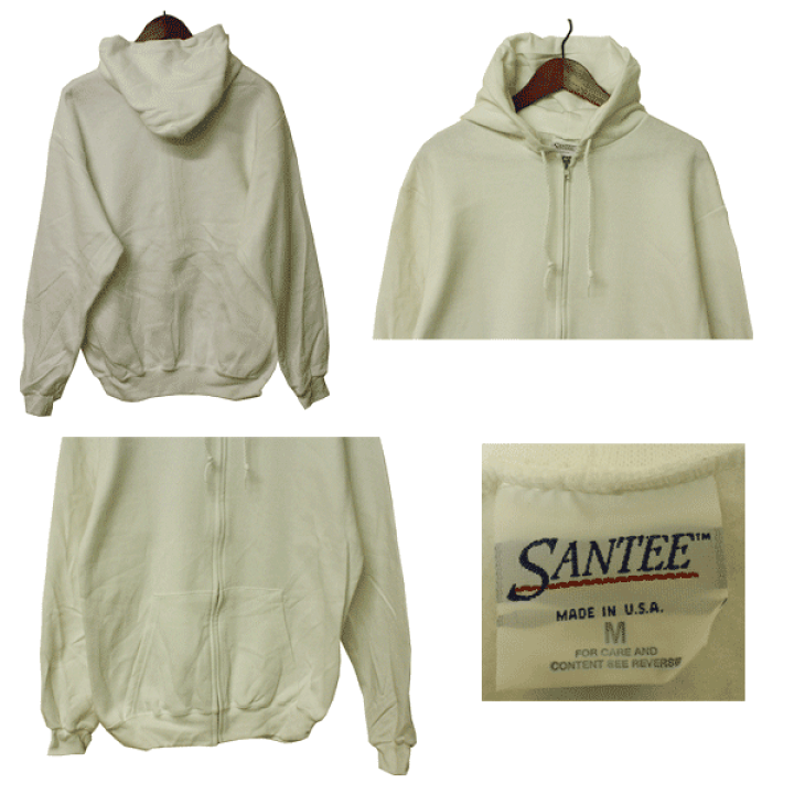 楽天市場】SANTEE 裏起毛 ジップパーカー メンズ 【デッドストック  