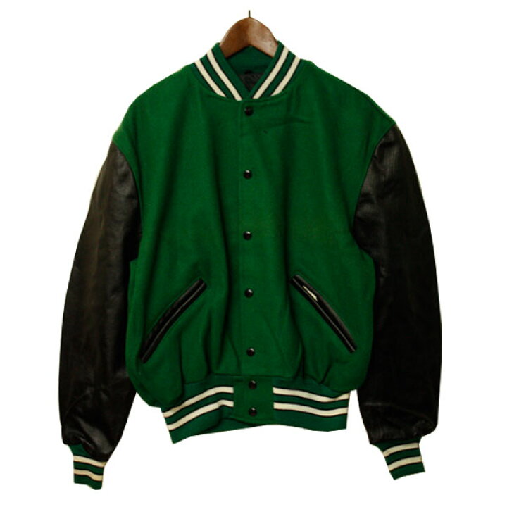 楽天市場】B品訳あり DeLONG（デロング）スタジャン レザー切り替え  