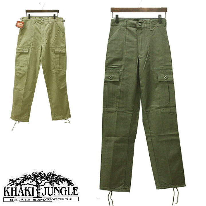 楽天市場】KHAKI JUNGLE（カーキ ジャングル）コットン カーゴパンツ 