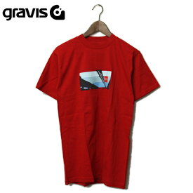 gravis（グラビス）グラフィック プリントTシャツ レッド メンズ,アメリカ,USA,Tシャツ,赤,半袖,カジュアル,ストリート,スポーツ,グラヴィス,シンプル,希少,レア