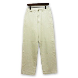 ボタンフライ チノパンツ メンズ アイボリー,日本製,国産,パンツ,カジュアル,アメカジ,ミリタリー,希少,レア,未使用