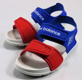 【19cm〜21cm】ジュニアサンダル【newbalance】SYFSPS-C1トリコロール 子供靴 サマーシューズ サンダル アクア アウトドア キッズ専用ラスト ニューバランス 海 山 川 面ファスナー 幼稚園 SPSD v1 Sandal スポーツサンダル トリコ 赤 白 青 小学校 プール SALE