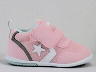 【CONVERSE】ミニRS2ピンク/ホワイト/ミント-7SE500 ベビー靴 子供靴 マジックタイプ ファーストシューズ…