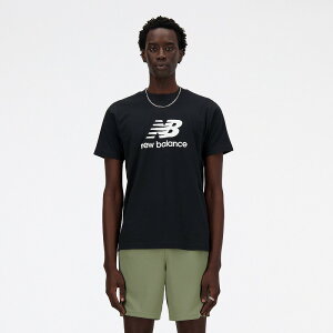 NB New Balance Stacked Logo �V���[�g�X���[�uT�V���cMT41502 BK(�u���b�N) �����Y �j���[�o�����X NEWBALANCE NB ���S �����j���O �W���M���O �E�H�[�L���O ���F �f�C���[�E�F�A