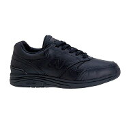 4E防水ウォーキングシューズ【newbalance】MW585BKブラック4E紳士靴 ウォーキング 本革 幅広 防水加工 内…