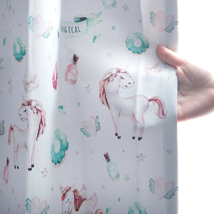 楽天市場 1000円offクーポン対象 カーテン 遮光 おしゃれ ゆめかわいい ユニコーン ペガサス ピンク 洗える かわいい 子供部屋 インテリア 友安製作所 Yh811 グリッター ラブリー ピンク 2枚組 Okc4 壁紙 ウォールデコ 壁際貴族