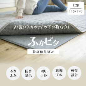 [全品ポイント10倍！25日20時～4H限定]ラグマット ラグの下敷き/ふかピタ/▼115×170cm/薄手ラグの下にひくとふかふか防音ラグになるラグ専用下敷き [メーカー直送品] [スミノエ 北欧 カーペット 絨毯 じゅうたん ごろ寝マット 子供部屋 リビング] JQ