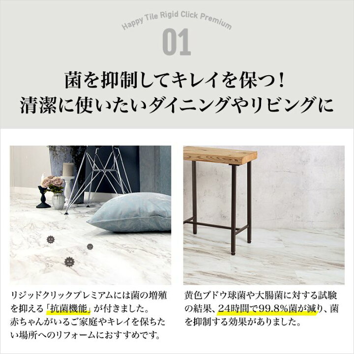 楽天市場 11 Off対象 10 1限定クーポン フロアタイル 大理石 置くだけ はめ込み 床材 床暖 フローリング 簡単施工 接着剤不要 石目 床暖対応 リジッドクリックプレミアム ストーン 6畳用セット コンクリート Diy ヴィンテージ アンティーク リフォーム 張替え 賃貸ok
