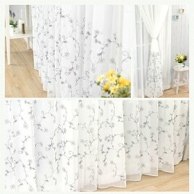 楽天市場 サイズオーダー カーテン レースカーテン レース 刺繍 フラワー サシェシリーズ ラベンダー Ch728 幅101 150 丈 100cm 1枚 Okc5 壁紙 ウォールデコ 壁際貴族