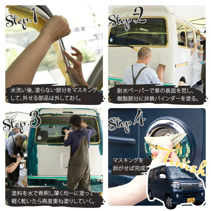 楽天市場 10 Off対象 25日限定クーポン 車 塗装 塗料 ペンキ 水性塗料 カーペイント 3kg 車塗装 全塗装 自家塗装 車塗料 ディッピンペイント 傷 補修 吹きつけ塗装 Diy つや消し 艶消し 艶無し マットカラー 黒 ブラック ホワイト ナチュラル クール Dippin Paint Jq