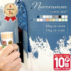 [全品ポイント10倍！20日20時〜4H限定]漆喰風 ひとりで塗れるもん 11kg 22kg 塗り壁 練り済 湿度調整 消臭 保湿 防カビ 自然 天然塗り壁材 diy 内装仕上げ材 左官 マット 汚れ隠し 補修 塗りやすい リフォーム グレー 黒 塗装 しっくい 壁 直送品 ぬれるもん OWQ