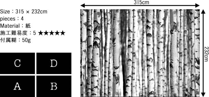 楽天市場 11 Off対象 11 1限定クーポン 壁紙 輸入壁紙 イギリスブランド 1wall W4p Forest 005 Birch Forest 白樺の森 粉のり付き インポート壁紙 デザイン おしゃれ 輸入 海外 クロス Diy リフォーム 撮影 背景 背景紙 店舗 装飾 インテリア 内装 Csz 壁紙