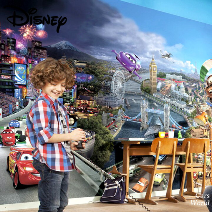 楽天市場 壁紙 輸入壁紙 海外 インポート壁紙 ディズニー Disney Disney Cars カーズ 粉のり付 紙 おしゃれ 車 クロス ドイツ製 店舗 内装 撮影用 補修 リビング トイレ 玄関 模様替え リフォーム ウォールペーパー Cars World 8 400 Csz 壁紙 ウォールデコ 壁際貴族