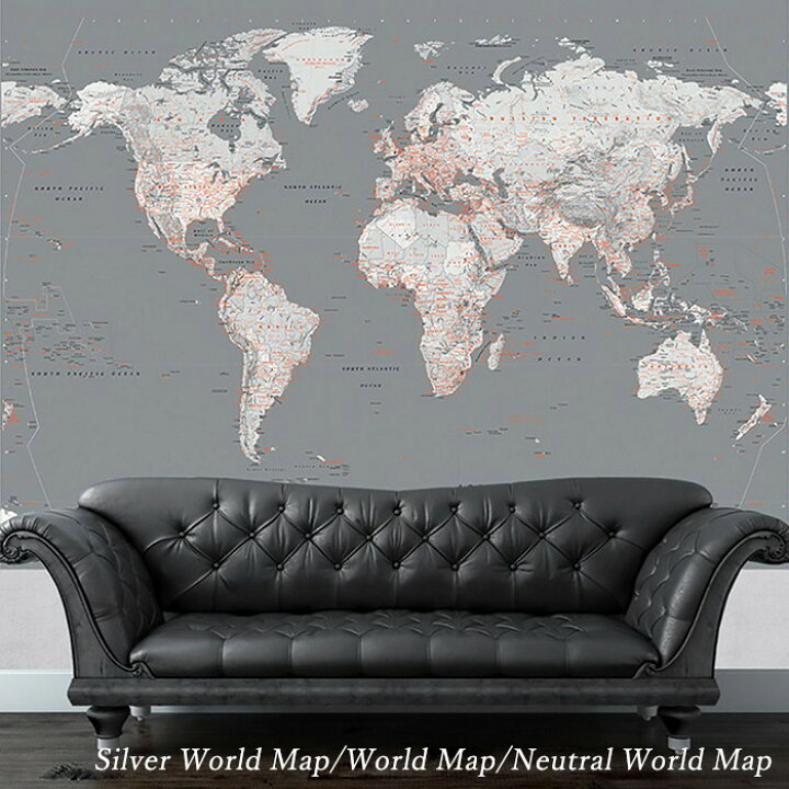 楽天市場 10 Off対象 25日限定クーポン 壁紙 輸入壁紙 イギリスブランド 1wall W2pl Silvermap 001 Silver World Map シルバーワールドマップ インポート壁紙 デザイン おしゃれ 輸入 海外 クロス Diy リフォーム 撮影 背景 背景紙 店舗 装飾 インテリア 内装