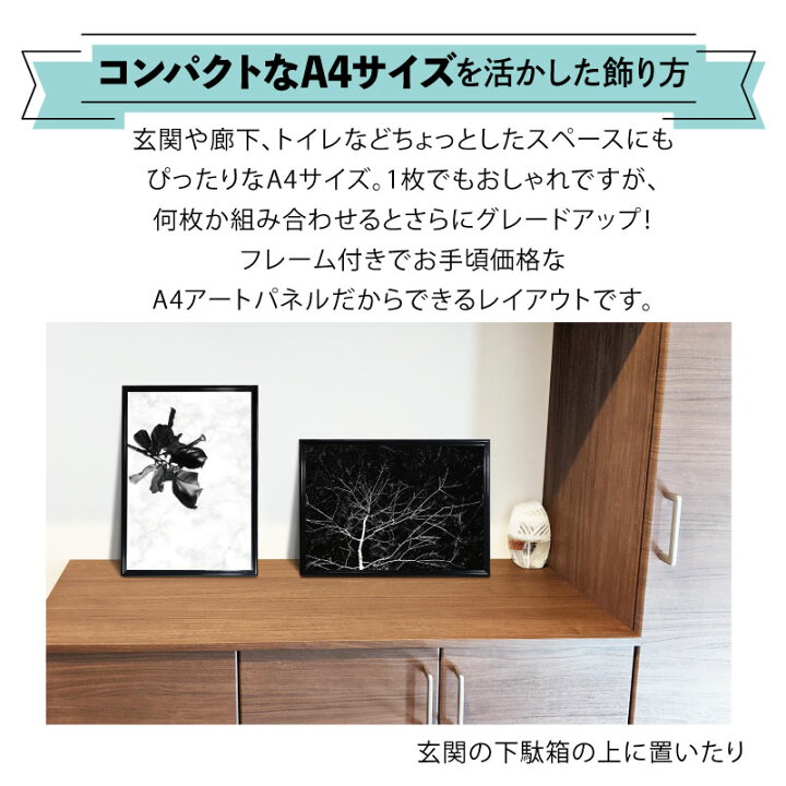 楽天市場 お得な5枚 アート セット フレーム付 アートポスター Monochrome アートパネル アートフレーム 額付き 額入り モダン シンプル シック レトロ おしゃれ インテリア 花 植物 モノトーン モノクロ 白黒 人気 ウォレナ 楽天市場店