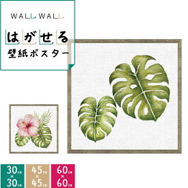 ポスター 壁紙 シート 貼って剥がせる 60cm×60cm 3種から選べる | ボタニカル グリーン 植物 緑 おしゃれ シール ウォールステッカー リメイクシート アクセントウォール 貼ってはがせる はがせる カッティングシート アクセントクロス 汚れ防止 装飾 フィルム リフォーム