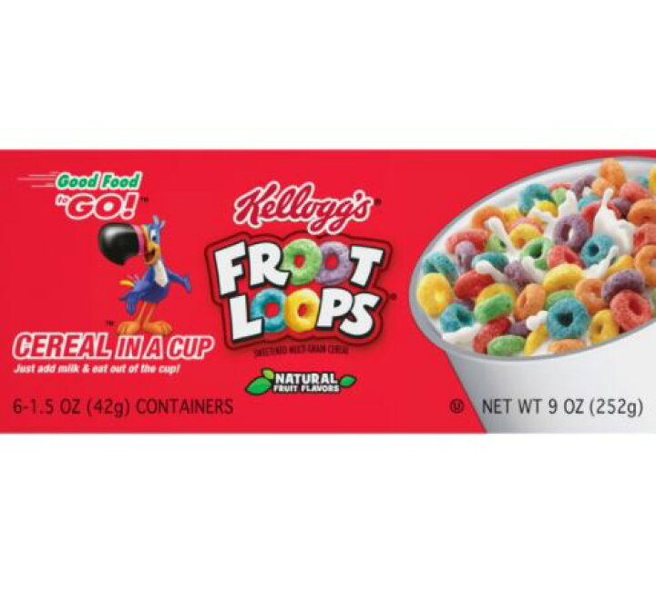 楽天市場 送料無料 Kellogg S ケロッグ フルートループ ブレックファースト シリアル カップ入り 6個 アメリカ 朝食 朝ごはん カラフル Froot Loops 楽天海外通販 Walmart 楽天市場店