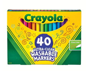 [RDY] [��������] 40�{���� Crayola Ultra-Clean Washable Fine Line Markers �E�H�b�V���u���}�[�J�[ �q�� ���G�`�� �}�H �H�� �A�[�g �y�� �}�[�J�[ �L�b�Y [�y�V�C�O�ʔ�]