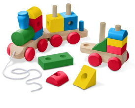 [RDY] [送料無料] メリッサ＆ダグ 木製 ジャンボ スタッキング トレイン 列車 4色 クラシック 木製 幼児玩具 17個 子供 おもちゃ [楽天海外通販]
