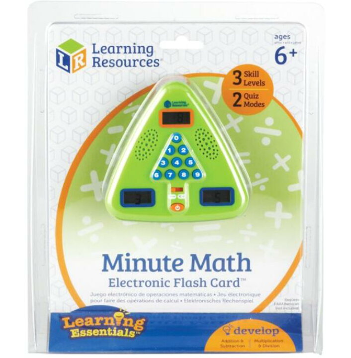楽天市場 送料無料 算数 学習 電子 フラッシュカード 足し算 引き算 掛け算 割り算 Minute Math Electronic Flash Card 楽天海外通販 Walmart 楽天市場店