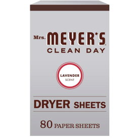 [RDY] [送料無料] [80枚入り] Mrs. Meyer's ミセスマイヤーズ クリーンデイ ドライヤーシート ラベンダー いい香り アメリカ 乾燥機用シート Clean Day Dryer Sheets Lavender Scent, 80 ct [楽天海外通販]