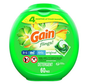 [RDY] [] QC tOX IWi ̍  WF{[ 60 1.27kg Gain Flings Original Laundry Detergent Pacs 60 Count CO ߗޗp p  R u₩   