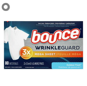 [] oEX NK[h hC[V[g @p _ AEghA tbV ̍ KV[g 80 Bounce Wrinkleguard Dryer Sheets, Outdoor Fresh Scent 80 Count CO _炩