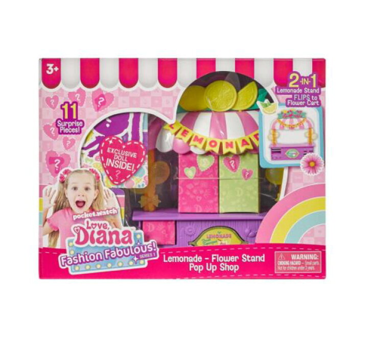 楽天市場 送料無料 Love Diana ラブダイアナ 2in1 ポップアップ ストア レモネード フラワー スタンド プレイセット Love Diana Pop Up Store Lemonade And Flower Stand Playset 女の子 おもちゃ Youtube ユーチューブ 人気 楽天海外通販 Walmart 楽天市場店