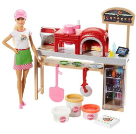 [RDY] [送料無料] Barbie バービー ピザ シェフ ドール プレイセット Pizza Chef Doll Playset おもちゃ 男の子 女の子 クリスマス 誕生日 ごっこ遊び ままごと お世話ごっこ キッチン シェフごっこ お