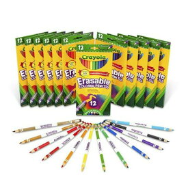 [RDY] [送料無料] [12本x12箱] クレオラ バルク イレイサブル カラー ペンシル 12色 合計144本 Crayola Bulk Erasable Colored Pencils クレヨラ 消しゴムで消せる 色鉛筆 アート 鉛筆 画材 セット 子供 大人