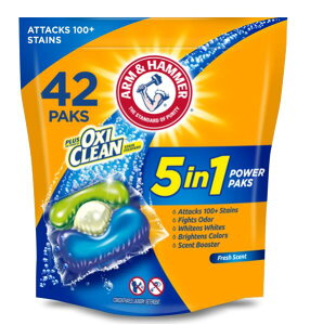 [] Arm  Hammer Plus OxiClean 5-in-1 Laundry Detergent Power Paks, 42 Count Packaging may vary [yVCOʔ] | Arm  Hammer Plus OxiClean 5-in-1 Laundry Detergent Power Paks, 42 Count Packaging may vary
