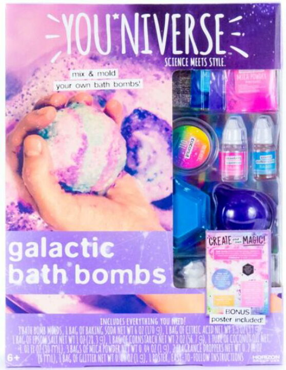 楽天市場 送料無料 Youniverse バスボム 手作り 簡単 楽しい キット おもちゃ 子供 入浴剤 かわいい 型 自由研究 作り方 6歳以上 ハンドメイド セット バスフィズ 小学生 Diy 女の子 男の子 夏休み 銀河 お風呂遊び お風呂 玩具 バスボール Stem 低学年 高学年 楽天