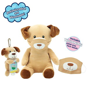[RDY] [] Animal Adventure ? WelloBeez? - Antimicrobial Plush Mask Mate? - Masked Plush with Additional Child's Face Mask  Clip  Clean? - Plush Keychain with Empty, Refillable Sanitizer Bottle Dog Bundle [yVCOʔ] | Animal