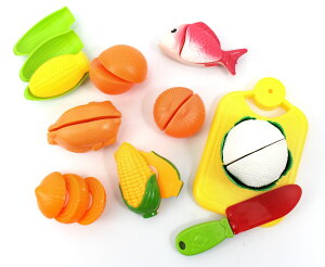 [] PlayWorld Kitchen Connection ܂ȔV HוVуZbg qp - }`J[ [yVCOʔ] | PlayWorld Kitchen Connection Cutting Board Play Food Play Set For Kids - Multicolor