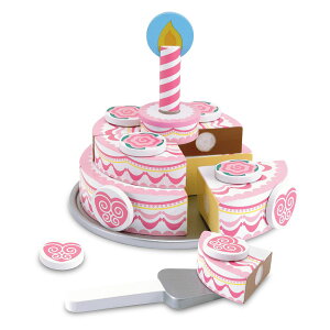 [] Melissa  Doug Ow\̃p[eB[P[L ؐvCt[hZbg [yVCOʔ] | Melissa  Doug Triple-Layer Party Cake Wooden Play Food Set