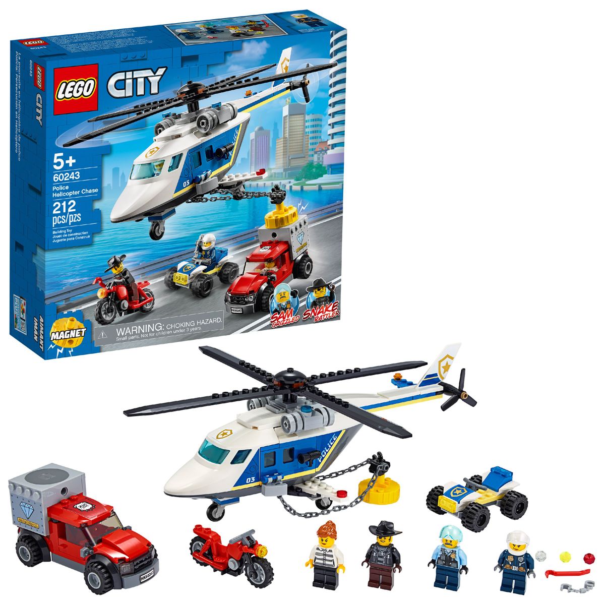 送料無料 212 ピース Lego City レゴ シティー ポリス ヘリコプター 警察 ヘリ 乗り物 ビルディング キット おもちゃ 幼児 玩具 知育玩具 組み立て オモチャ ブロック 海外直送