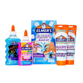 [送料無料] Elmer's Fluffy Slime Kit, Includes Elmer's Translucent Color Glue, Elmer's Glitter Glue, Elmer's Fluffy Slime Activator, 4 Count [楽天海外通販] | Elmer’s Fluffy Slime Kit, Includes Elmer’s Translucent Color Glue, Elmer’s